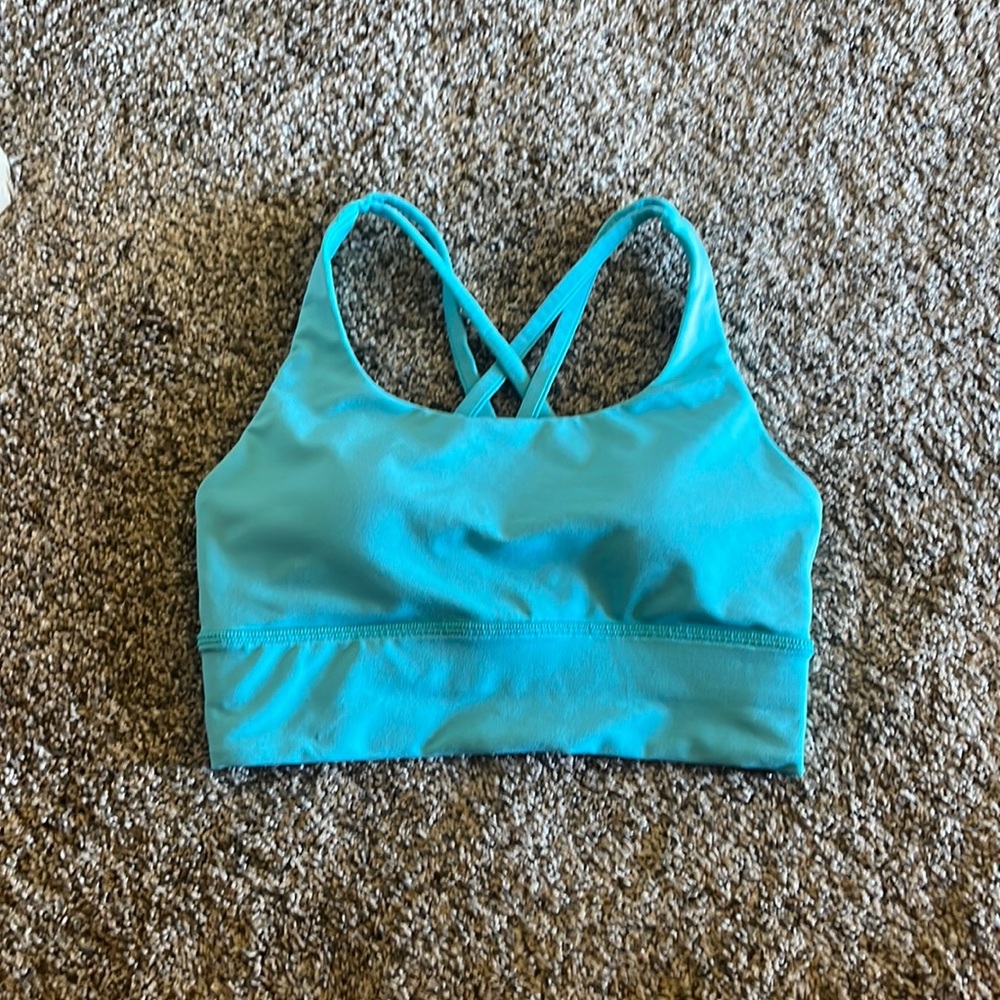 Lululemon Energy Longline Bra (Electric Teal)